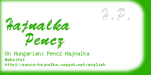 hajnalka pencz business card